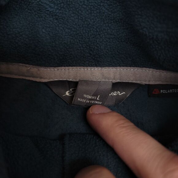 Eddie Bauer 1/4 Zip Up Long Sleeve Pullover Jacket Womens Size Large L Blue - Picture 5 of 13